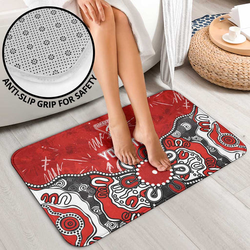 Personalized Sydney Swans Bathroom Set Aboriginal Dot Painting Graffiti Style