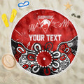 Personalized Sydney Swans Beach Blanket Aboriginal Dot Painting Graffiti Style