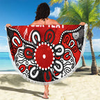 Personalized Sydney Swans Beach Blanket Aboriginal Dot Painting Graffiti Style