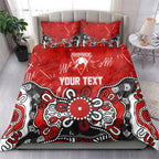 Personalized Sydney Swans Bedding Set Aboriginal Dot Painting Graffiti Style