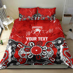 Personalized Sydney Swans Bedding Set Aboriginal Dot Painting Graffiti Style