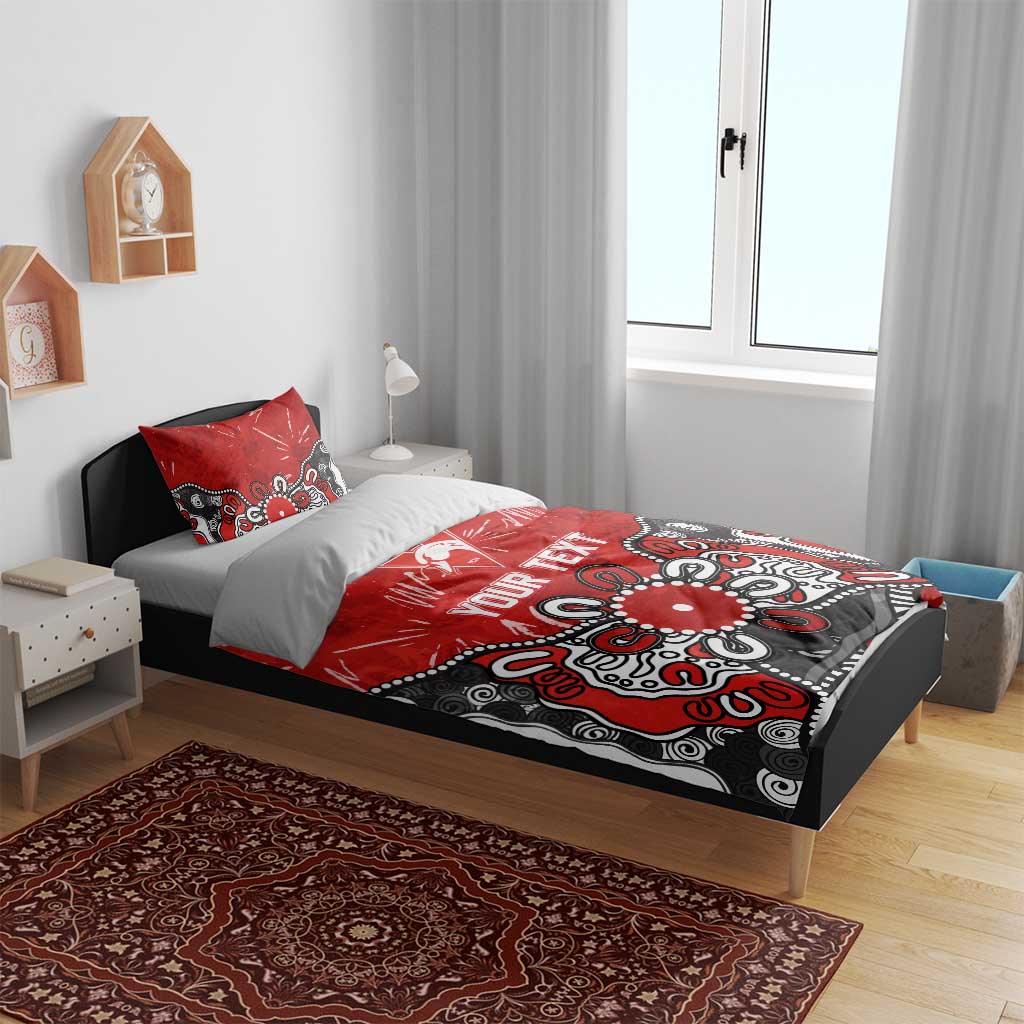 Personalized Sydney Swans Bedding Set Aboriginal Dot Painting Graffiti Style