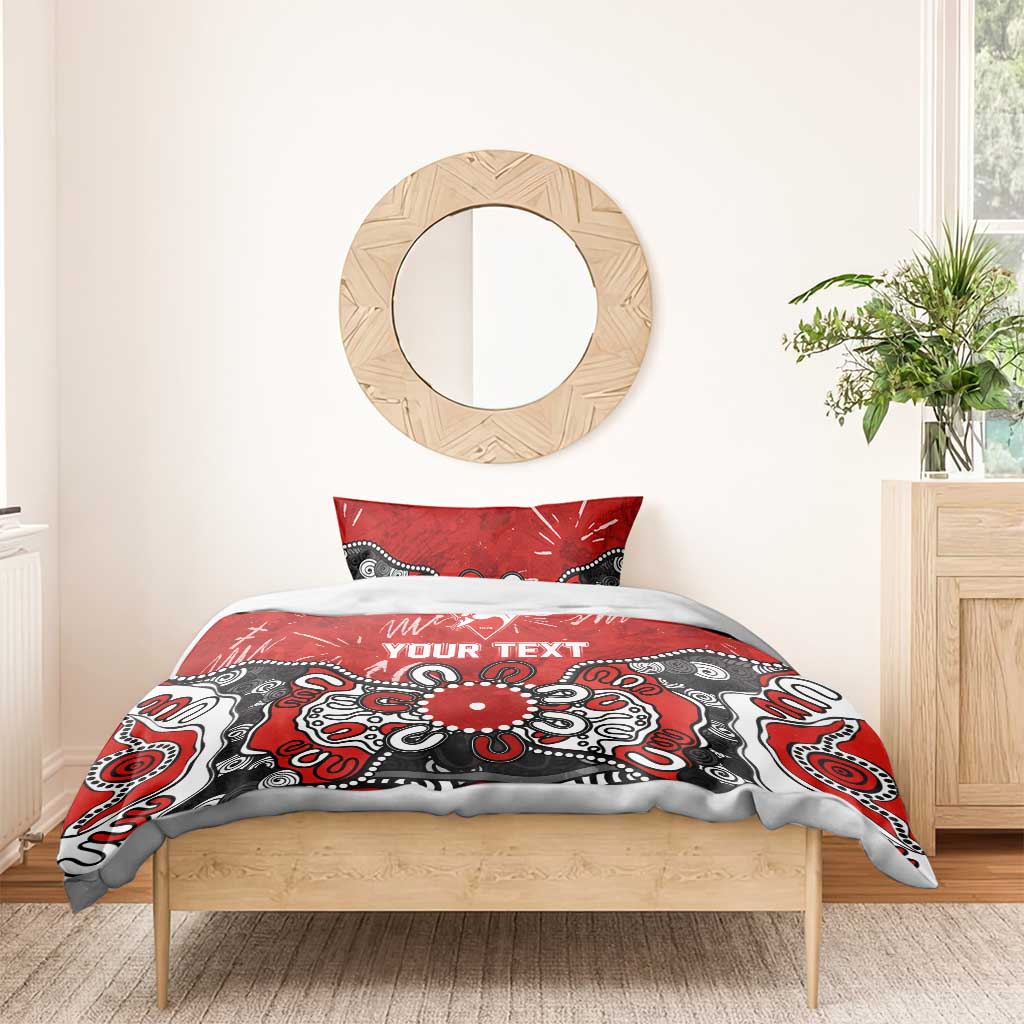 Personalized Sydney Swans Bedding Set Aboriginal Dot Painting Graffiti Style