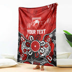 Personalized Sydney Swans Blanket Aboriginal Dot Painting Graffiti Style