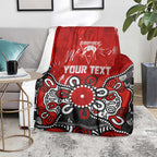 Personalized Sydney Swans Blanket Aboriginal Dot Painting Graffiti Style