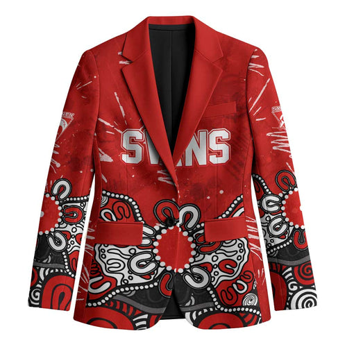 Personalized Sydney Swans Blazer Aboriginal Dot Painting Graffiti Style