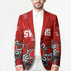 Personalized Sydney Swans Blazer Aboriginal Dot Painting Graffiti Style