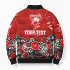 Personalized Sydney Swans Bomber Puffer Jacket Aboriginal Dot Painting Graffiti Style