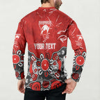 Personalized Sydney Swans Button Sweatshirt Aboriginal Dot Painting Graffiti Style