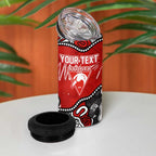 Personalized Sydney Swans 4 in 1 Can Cooler Tumbler Aboriginal Dot Painting Graffiti Style