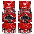 Personalized Sydney Swans Car Mats Aboriginal Dot Painting Graffiti Style