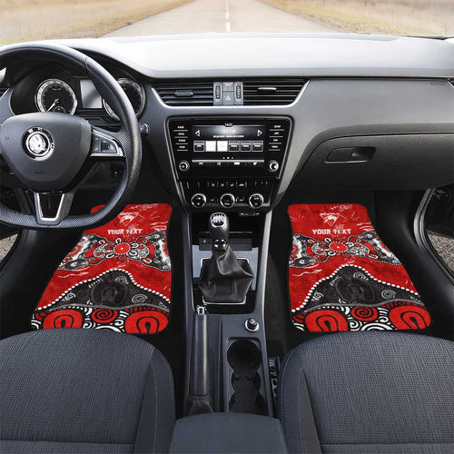 Personalized Sydney Swans Car Mats Aboriginal Dot Painting Graffiti Style