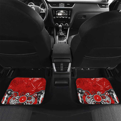 Personalized Sydney Swans Car Mats Aboriginal Dot Painting Graffiti Style