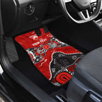 Personalized Sydney Swans Car Mats Aboriginal Dot Painting Graffiti Style