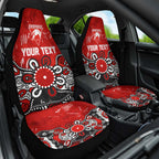 Personalized Sydney Swans Car Seat Cover Aboriginal Dot Painting Graffiti Style