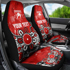 Personalized Sydney Swans Car Seat Cover Aboriginal Dot Painting Graffiti Style