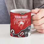 Personalized Sydney Swans Ceramic Mug Aboriginal Dot Painting Graffiti Style