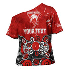 Personalized Sydney Swans Cross Shoulder Shirt Aboriginal Dot Painting Graffiti Style