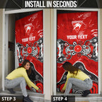 Personalized Sydney Swans Door Cover Aboriginal Dot Painting Graffiti Style