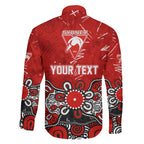 Personalized Sydney Swans Family Matching Mermaid Dress and Hawaiian Shirt Aboriginal Dot Painting Graffiti Style