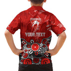 Personalized Sydney Swans Family Matching Off Shoulder Maxi Dress and Hawaiian Shirt Aboriginal Dot Painting Graffiti Style