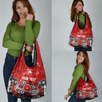 Personalized Sydney Swans Grocery Bag Aboriginal Dot Painting Graffiti Style