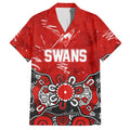 Personalized Sydney Swans Hawaiian Shirt Aboriginal Dot Painting Graffiti Style