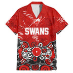 Personalized Sydney Swans Hawaiian Shirt Aboriginal Dot Painting Graffiti Style