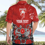 Personalized Sydney Swans Hawaiian Shirt Aboriginal Dot Painting Graffiti Style