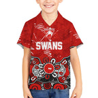 Personalized Sydney Swans Hawaiian Shirt Aboriginal Dot Painting Graffiti Style