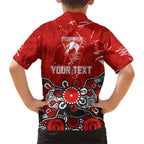 Personalized Sydney Swans Hawaiian Shirt Aboriginal Dot Painting Graffiti Style