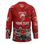 Personalized Sydney Swans Hockey Jersey Aboriginal Dot Painting Graffiti Style