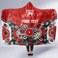 Personalized Sydney Swans Hooded Blanket Aboriginal Dot Painting Graffiti Style