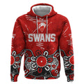 Personalized Sydney Swans Hoodie Aboriginal Dot Painting Graffiti Style