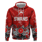 Personalized Sydney Swans Hoodie Aboriginal Dot Painting Graffiti Style