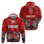 Personalized Sydney Swans Hoodie Aboriginal Dot Painting Graffiti Style
