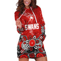 Personalized Sydney Swans Hoodie Dress Aboriginal Dot Painting Graffiti Style