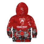 Personalized Sydney Swans Kid Hoodie Aboriginal Dot Painting Graffiti Style