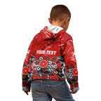 Personalized Sydney Swans Kid Hoodie Aboriginal Dot Painting Graffiti Style
