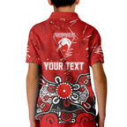 Personalized Sydney Swans Kid Polo Shirt Aboriginal Dot Painting Graffiti Style