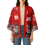 Personalized Sydney Swans Kimono Aboriginal Dot Painting Graffiti Style