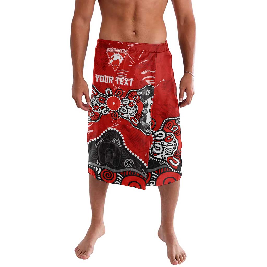 Personalized Sydney Swans Lavalava Aboriginal Dot Painting Graffiti Style