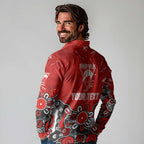 Personalized Sydney Swans Long Sleeve Polo Shirt Aboriginal Dot Painting Graffiti Style