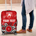 Personalized Sydney Swans Luggage Cover Aboriginal Dot Painting Graffiti Style