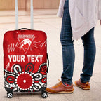 Personalized Sydney Swans Luggage Cover Aboriginal Dot Painting Graffiti Style