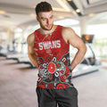 Personalized Sydney Swans Men Tank Top Aboriginal Dot Painting Graffiti Style