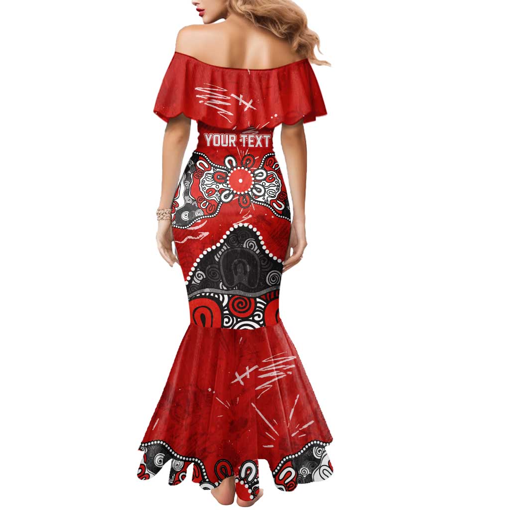 Personalized Sydney Swans Mermaid Dress Aboriginal Dot Painting Graffiti Style