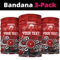 Personalized Sydney Swans Neck Gaiter Aboriginal Dot Painting Graffiti Style