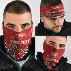 Personalized Sydney Swans Neck Gaiter Aboriginal Dot Painting Graffiti Style