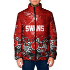 Personalized Sydney Swans Padded Jacket Aboriginal Dot Painting Graffiti Style
